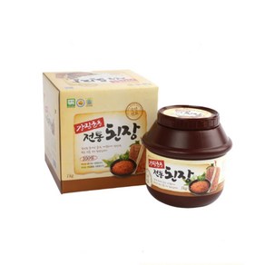 전통 된장 1kg/전라도 강진 된장마을의 재래식 옛날 재래 집된장, 1kg, 1개