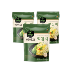 비비고 홍고추 백김치, ×1, 500g, 3개