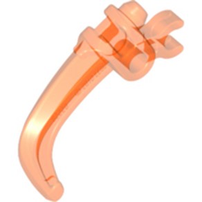 레고 부품 히어로팩토리 Tans-Neon Oange Heo Factoy Weapon - Claw with Clip 6021344 92220, Neon Oange, 1개