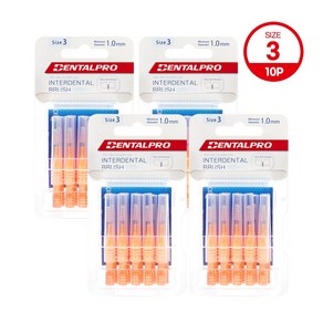 잭스 덴탈프로 치간칫솔 3단계 10p 1.0mm, 4개, 10개입