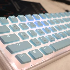 포인트키캡 키캡 키캡커스텀 keycap 키보드 pbt 한글 한국 레이아웃 푸딩 세트 PBT OEM 프로필 체리 MX 스위치 게임용 기계식, [09] Koean blue