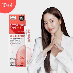 [다이어트+쾌변] 푸응 다이어트 가르시니아 차전자피 식이섬유 복숭아 맛 다이어트 보조제 10+4포, 1박스, 14회분