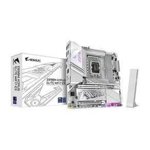 GIGABYTE Z890 AORUS Elite WIFI7 ICE 인텔 코어 울트라 (시리즈 2) LGA 1851 마더보드 ATX DDR5 3X M.2 PCIe 5.0 썬더, Z890M AORUS ELITE WIFI7 ICE