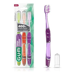 GUM Sensitive Technique 딥 클린 칫솔 컴팩트 헤드 1개입 (12팩), Toothbush_12