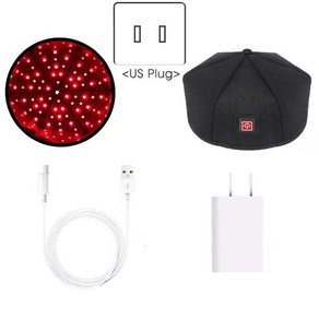 모발 성장 모자 탈모 방지 머리 마사지 감압 전동 두피 마사지기 적외선 이완 요법 Led 헬멧, B. Black-US PLUG, 4.Black-AU PLUG