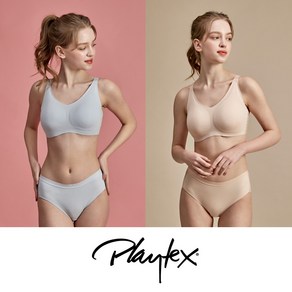 [Playtex] 플레이텍스 노와이어 골프브라팬티 4종 [라이트블루+베이지] PXW3N0203_T