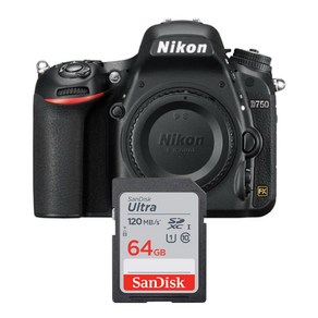 니콘 D750 DSLR 카메라 메모리카드 샌디스크 울트라SD 64GB