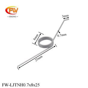 토션스프링 인장 금형 태엽 스프링 Finewe 10 개몫 쓰레기통 조정 가능한 3 코일 0.7mm 스테인레스 스틸 304 와이어 135도 비틀림 맞춤 서비스 포함 25mm 0.7mm 8mm