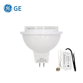 GE LED MR16 LED 7W 디밍램프 할로겐+안정기 백색(아이보리빛) 4000K, 1개, 주광색