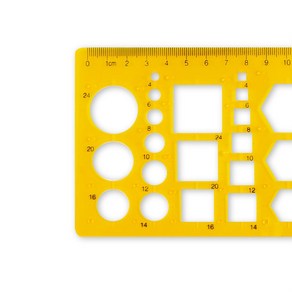 원형자 종합 도형자플라스틱 모양자 도형자 원형자 모양자 종합도형자, 본품