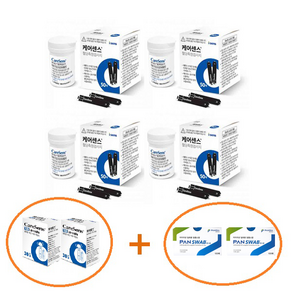 아이센스 케어센스2 / 케어센스2플러스 혈당 시험지 혈당 검사지 200매 +정품침200개+판디아판스왑200매 SW, 1개