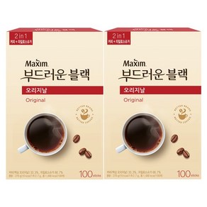 맥심 부드러운 블랙 오리지날 200T, 2.7g, 100개입, 2개