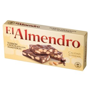 El Almendo Tuon Chocolate con Almendas (200g) - 엘 알멘드로 투론 초콜릿 콘 알멘드라스(200g) - 구운 아몬드가 들어간 밀크 초콜, 1개, 200g