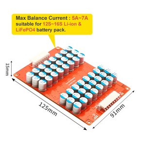 5A 액티브 이퀄라이저 밸런서 빠른 균형 보드 Li-ion LiFePo4 배터리 에너지 액티브 이퀄라이제이션 5mV 3S 4S 6S 7S 8S 13 14S 16S, 1개