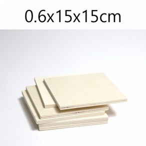 0.6x15x15cm 정사각 합판 나무판재 우드 베니어 판자보드 목제 데코 diy공예 만들기재료, (두께)0.6cmx10cmx10cm(6장)