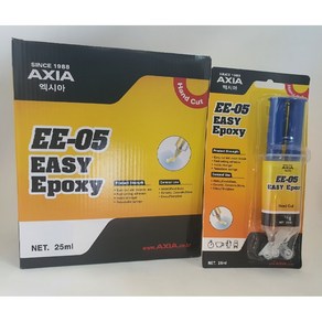 INVEN* AXIA 엑시아 EE-05 5분 (투명) 주사기 에폭시 25ml ( 악세사리 다용도 diy 주사에폭시 접착제 도자기 플라스틱 ) @안전2중포장@, 1개