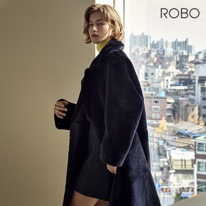 온플 로보 24FW 스페인 라도마社 리버시블 더블 롱 무스탕