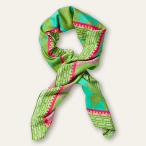 오일릴리 패턴 스카프 /그린 Oilily Afine paisley scarf 아피네 페이즐리