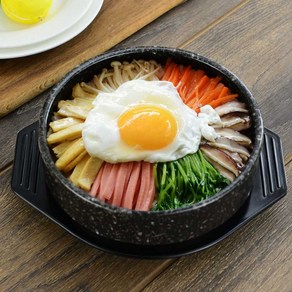 돌솥비빔밥그릇 돌그릇 업소용 찌개 뚝배기 가벼운, 상세 페이지 참고, 6인치 돌솥 15cm+멜라민 받침, 1개