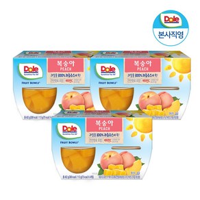 Dole 후룻볼 복숭아 113g 과일 통조림, 12개