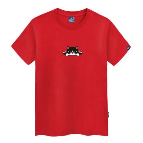 클로니아 맨홀고양이 라운드 반팔 티셔츠 TS-077