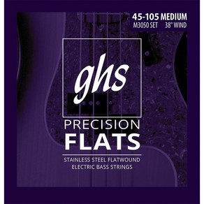 GHS Pecision flats - Medium / 스테인리스 플렛와운드 베이스스트링 045-105 (M3050), *