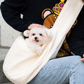 애견슬링백 강아지 고양이 크로스백 숄더백 애완 가방, 브라운, 1개