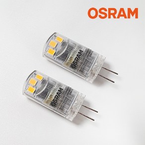 오스람 기존 할로겐 20W G4 대체 LED 핀 12V 1.8W, 전구색, 2개