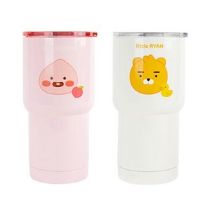 리틀프렌즈 스텐 매트 텀블러, 600ml, 리틀어피치