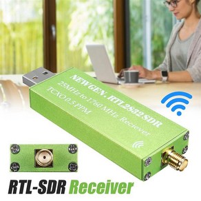 USB 어댑터 RTL-SDR RTL2832U + R820T2 + 1PPM TCXO TV 튜너 스틱 수신기, 하나, 초록, 1개