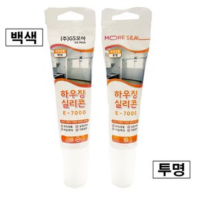 모아 하우징실리콘 E-700 튜브형 실리콘 100ml 1+1, 백색, 1세트