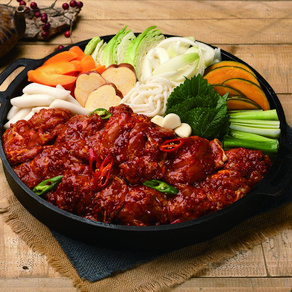 춘천강명희 춘천웰빙닭갈비1kg [국산통다리살+국산고추가루] 일반맛