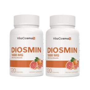 VitaCosmoX We Like Vitamins 디오스민 1000mg 120캡슐, 120정, 2개