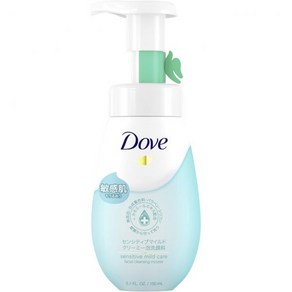 Dove 도브 센서티브 마일드 크리미 포밍 페이셜 클렌저 무첨가 민감성 피부용 바디 5.3온스(150ml) 폼클렝징 일본 출고, 150ml, 1개