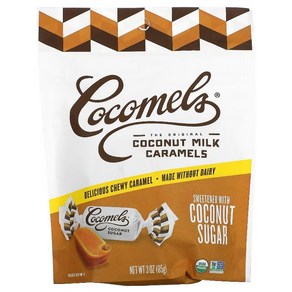 코코멜스 코코넛 밀크 카라멜 코코넛 슈가 사탕 85g Cocomels Coconut Milk Caamels Coconut Suga, 1개