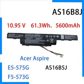 Ace Aspie 노트북 배터리 E5-575G F5-573G AS16B5J AS16B8J, 1개