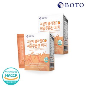 보뚜 저분자 콜라겐C 히알루론산 피치 30p, 60g, 2개