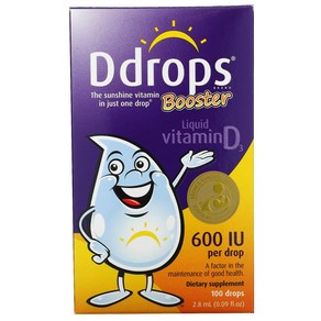 디드롭 Ddops 부스터 액상 비타민D3 600IU 2.8ml(0.09fl oz), 1개, 기본