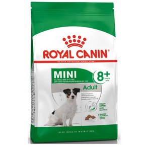 로얄캐닌 미니 어덜트 8+ 8kg / 8세이상 반려견 노령기 건식사료 / ROYAL CANIN, 닭+오리, 1개