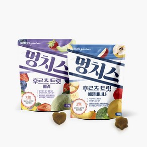 누터스가든 멍치스 (베리/애플바나나) 80g 강아지간식 유산균 오메가3 글루코사민, 베리, 1개