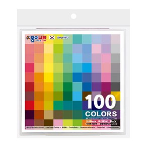 종이나라 100COLORS 단면색종이 100매 (케이스), 단품