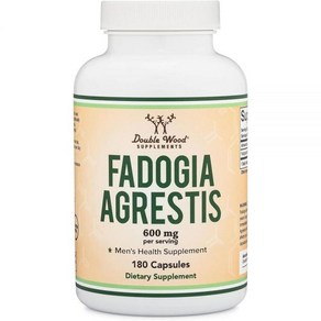 Double Wood Fadogia Agestis 1회 제공량당 600mg 180캡슐 운동 능력을 지원하는 강력한 추출물 타사 테스트 완료 GMO 프리 비건 글루텐 프리 1, 1개, 180정