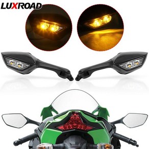 가와사키 닌자 zx-10r zx10r zx 10r 2011 2012 2013 2014 2015 용 led 회전 신호등이있는 오토바이 백미러