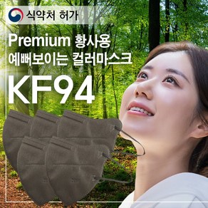 올바이 컬러 황사 마스크 KF94 예뻐보이는 입체 새부리형, 어반블랙, 5세트, 10개입