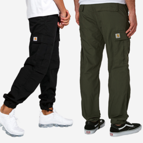 칼하트 WIP 카고바지 콜럼비아 블랙 레귤러 유럽 CARGO PANT