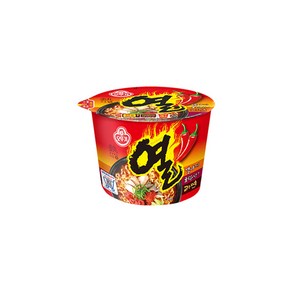 오뚜기 대파 열라면 큰컵 105g, 6개