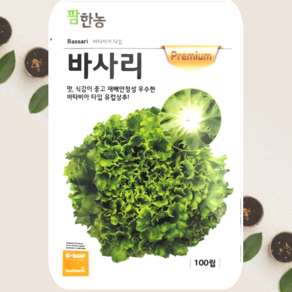상추씨앗 바사리 바타비아 유럽 상추 종자 100립 팜한농, 1개