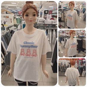 [에꼴리에] 24년 여름신상! #가성비좋은 구미베어 반팔티~# 품질좋은 주니어 여아용! 넉넉한핏! 시원하고 편안하며 멋스럽고 코디하기 쉬운 오버핏 구미베어 전사 반팔티셔츠