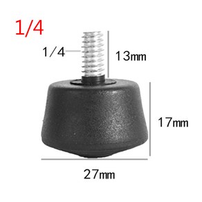 삼각대 모노 포드를위한 범용 안티 슬립 고무 발 패드 피트 스파이크 3/8 