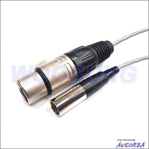 MINI XLR 3핀(수)-XLR 캐논 3핀(암) 0.5M 제작케이블(우성텔레콤)